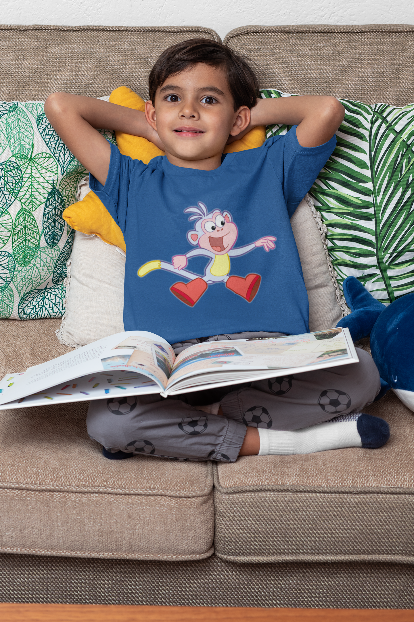 Cute Cartoon Half Sleeves T-Shirt for Boy-FunkyTeesClub