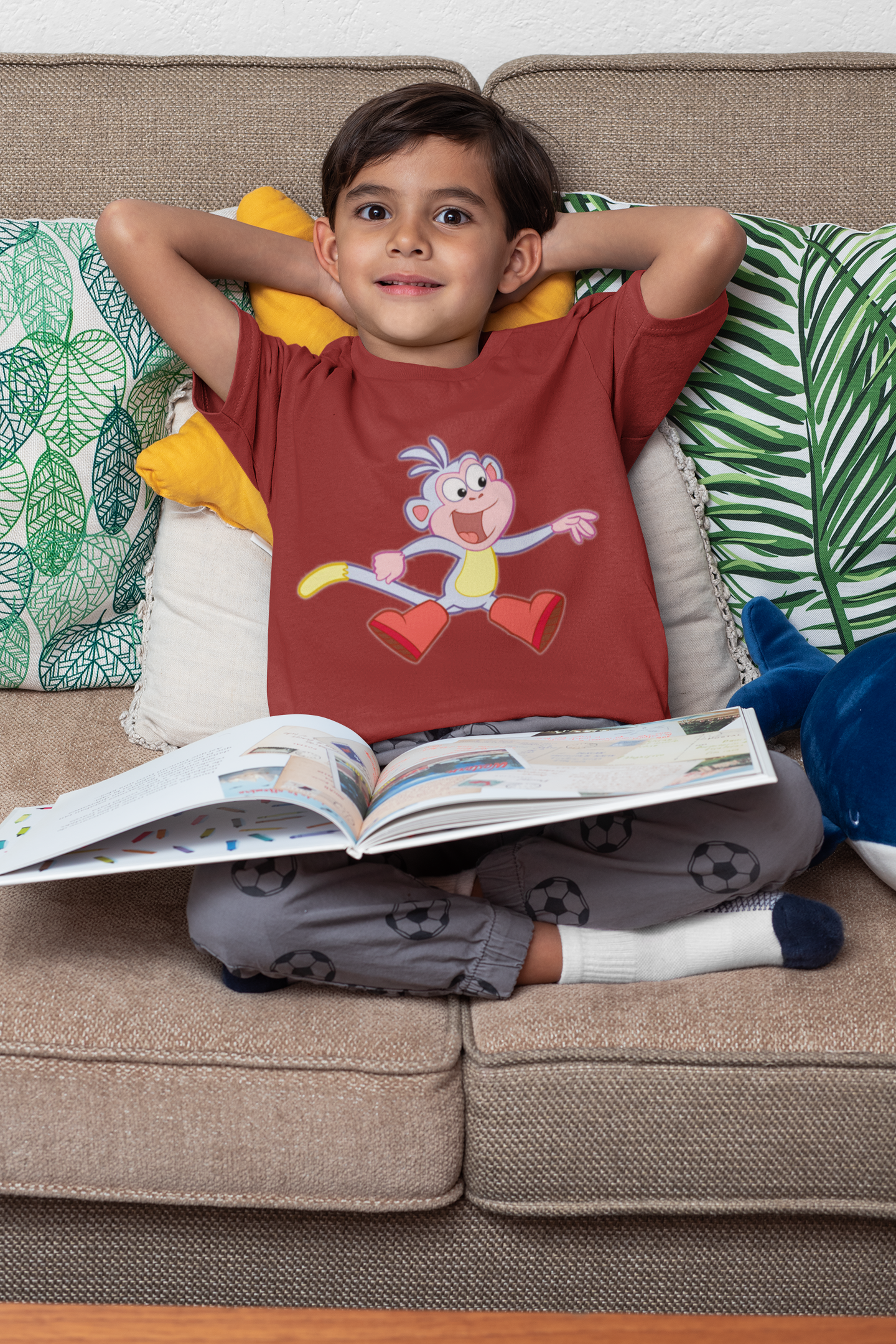 Cute Cartoon Half Sleeves T-Shirt for Boy-FunkyTeesClub