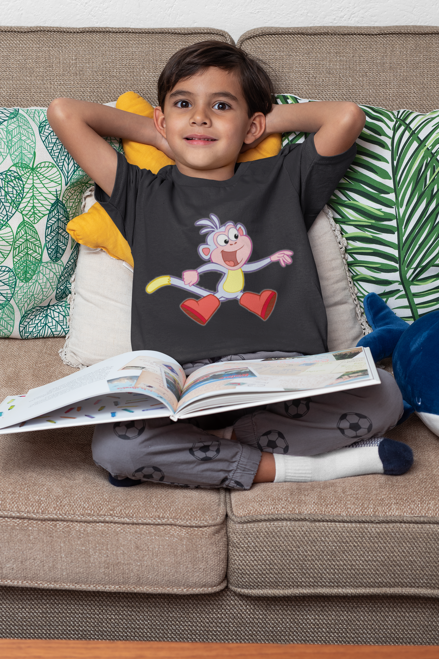 Cute Cartoon Half Sleeves T-Shirt for Boy-FunkyTeesClub