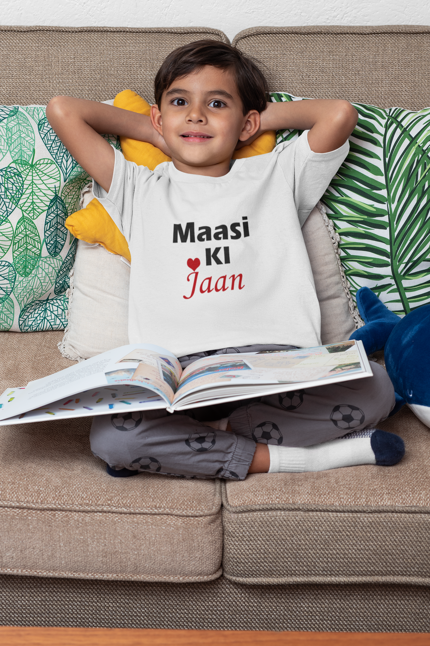 Maasi Ki Jaan Half Sleeves T-Shirt for Boy-FunkyTeesClub