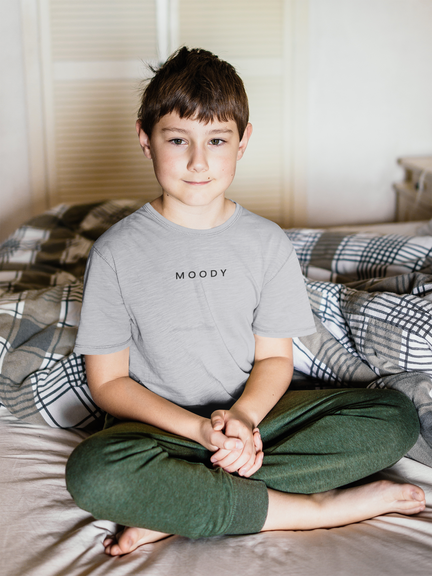 Moody Minimals Half Sleeves T-Shirt for Boy-FunkyTeesClub