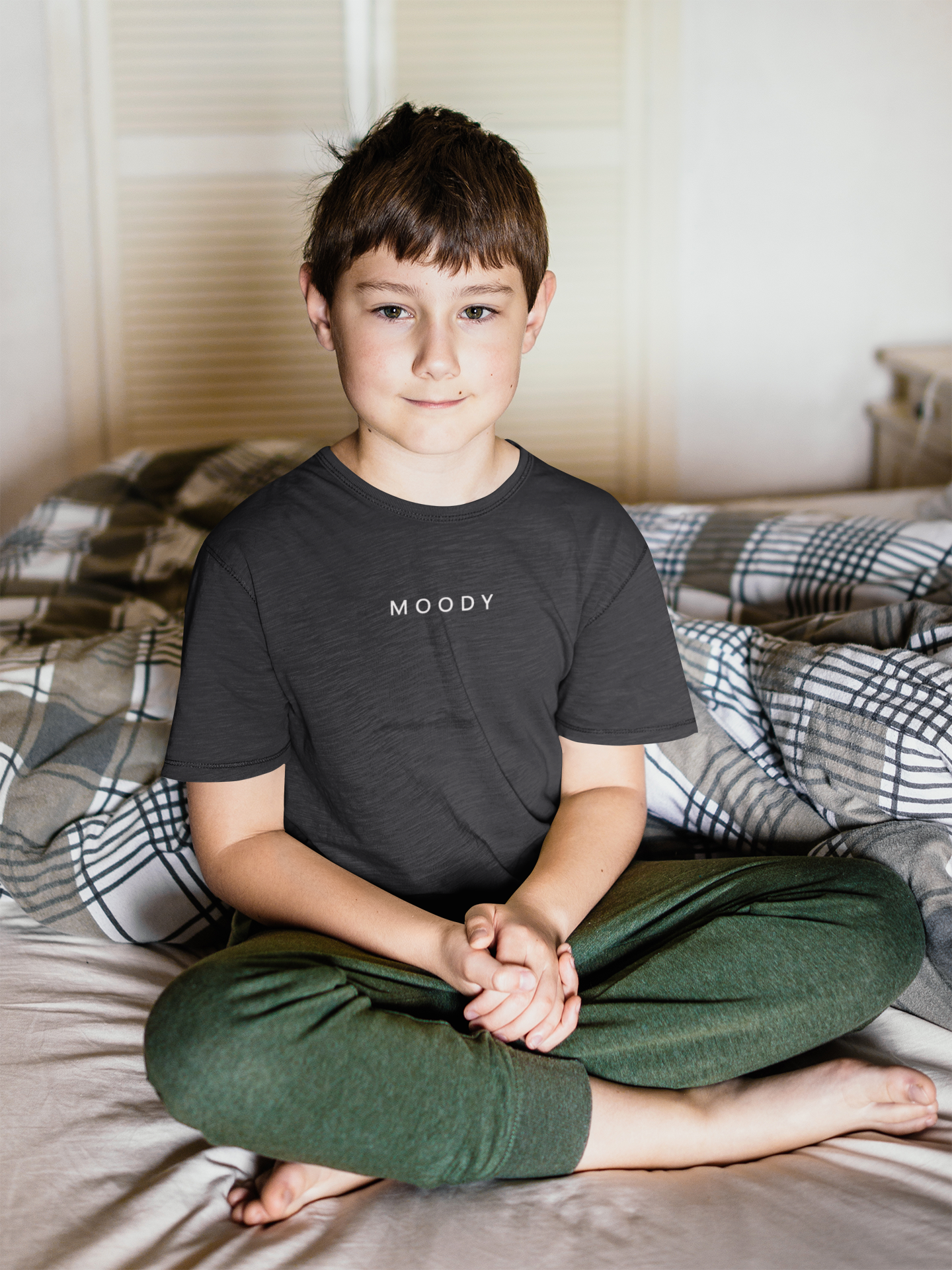 Moody Minimals Half Sleeves T-Shirt for Boy-FunkyTeesClub
