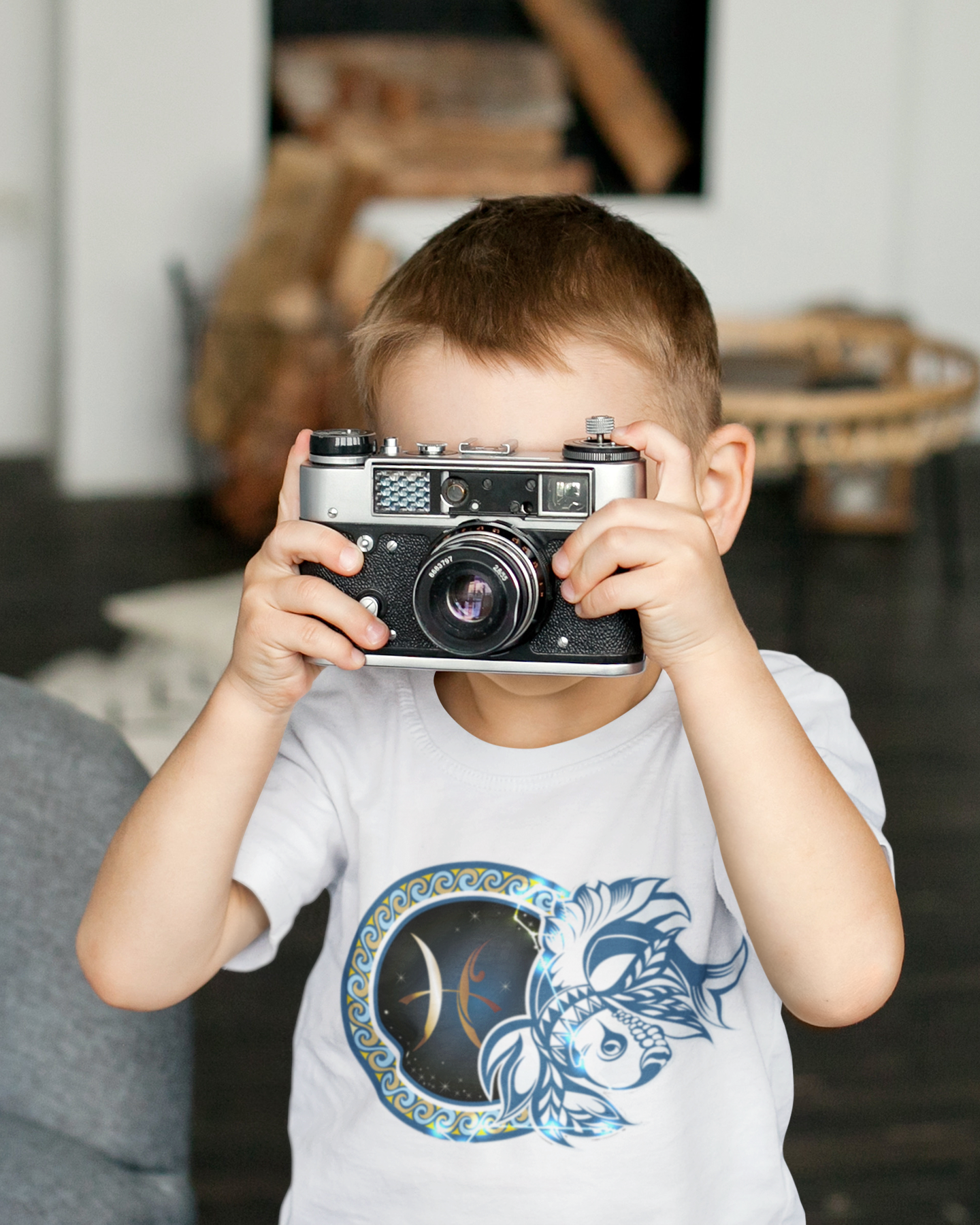 Pisces Zodiac Sign Half Sleeves T-Shirt for Boy-FunkyTeesClub