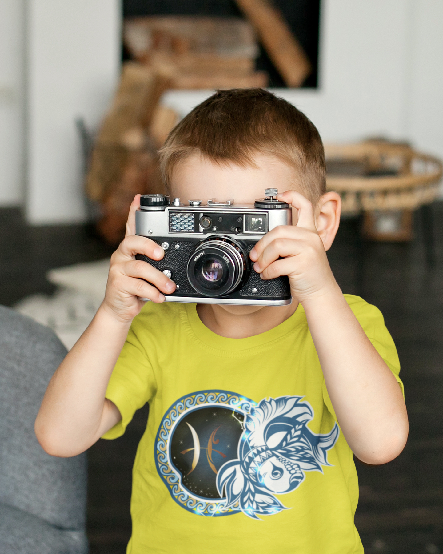 Pisces Zodiac Sign Half Sleeves T-Shirt for Boy-FunkyTeesClub