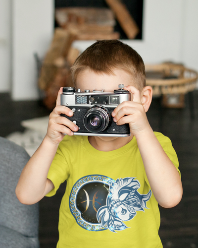 Pisces Zodiac Sign Half Sleeves T-Shirt for Boy-FunkyTeesClub