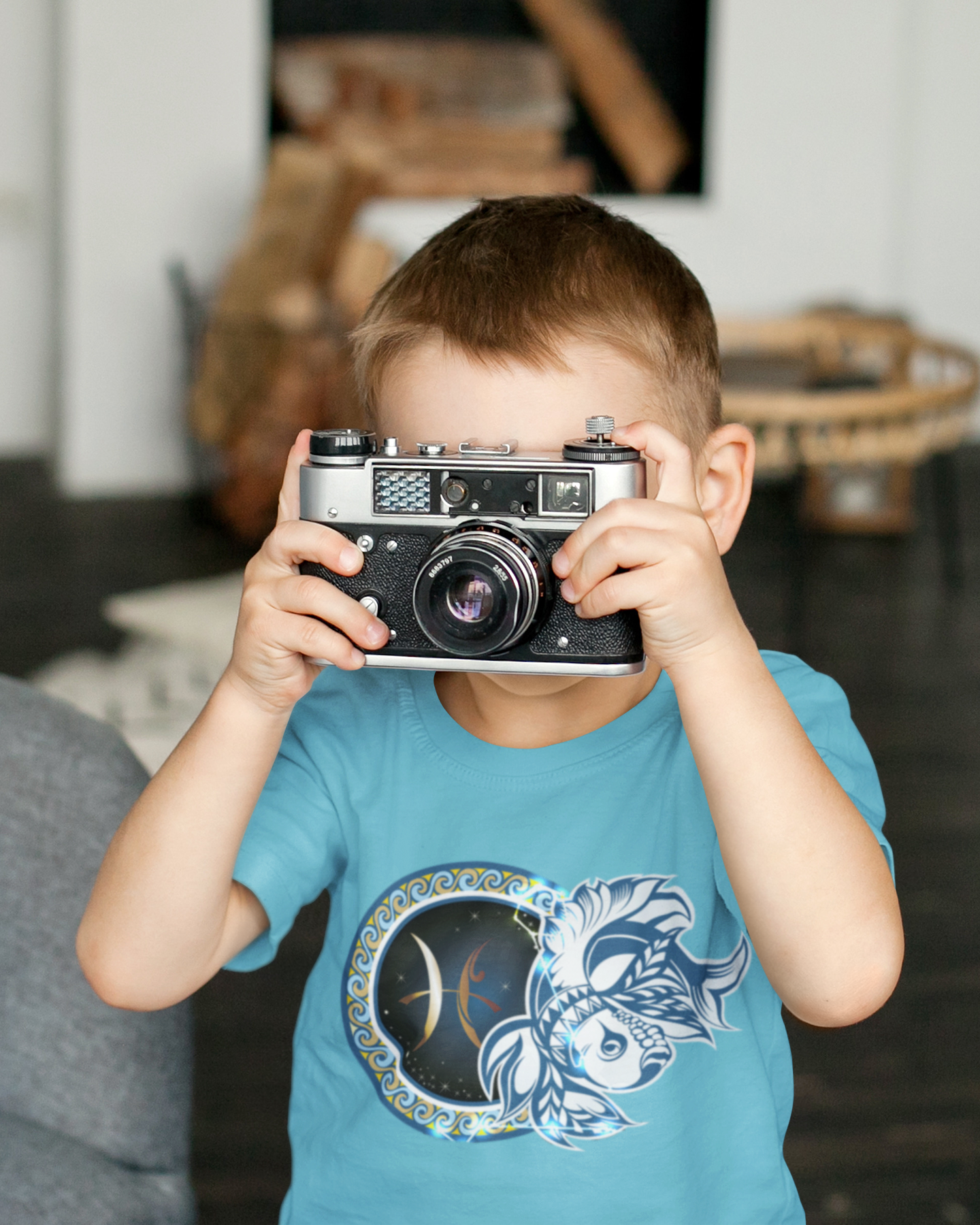 Pisces Zodiac Sign Half Sleeves T-Shirt for Boy-FunkyTeesClub