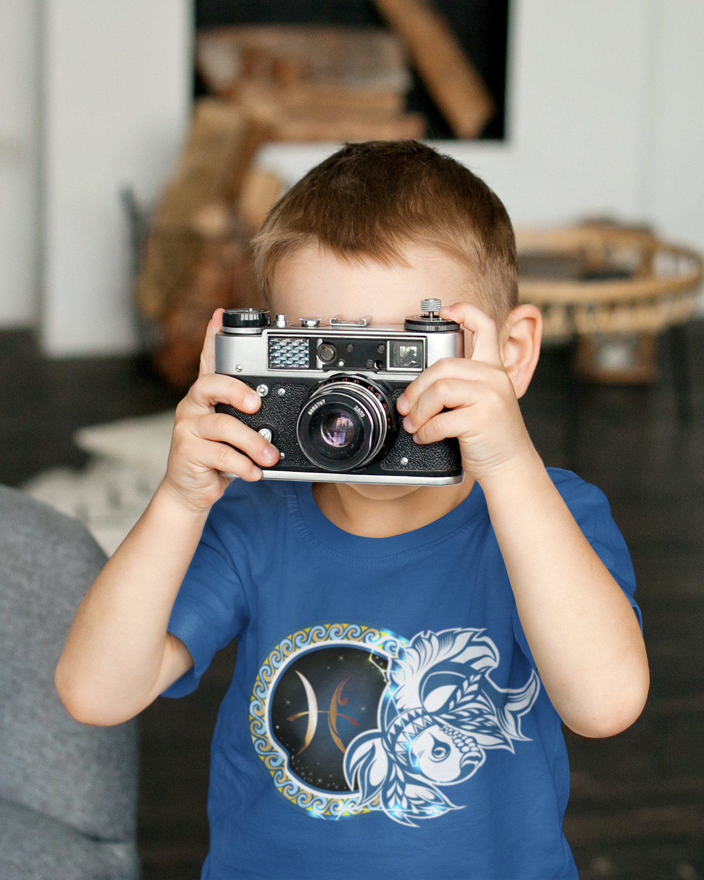 Pisces Zodiac Sign Half Sleeves T-Shirt for Boy-FunkyTeesClub
