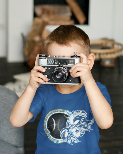 Pisces Zodiac Sign Half Sleeves T-Shirt for Boy-FunkyTeesClub