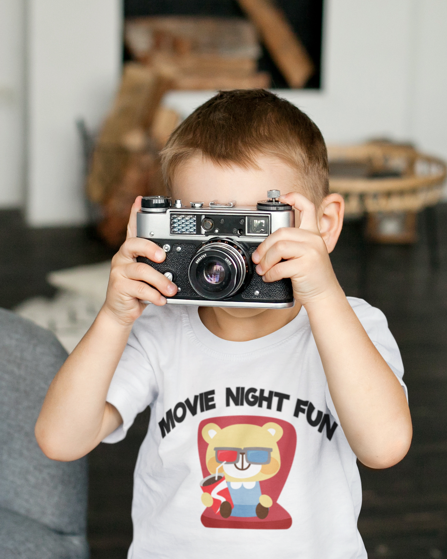 Movie Night Fun Half Sleeves T-Shirt for Boy-FunkyTeesClub
