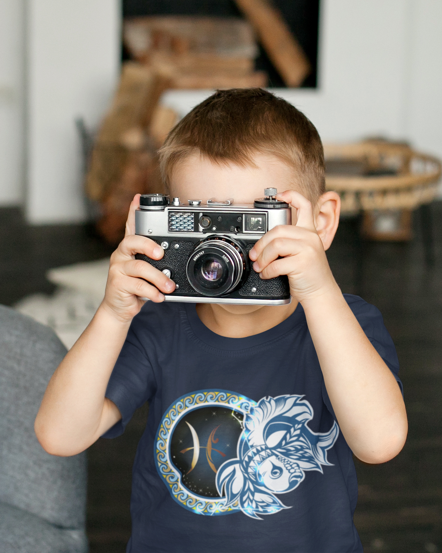 Pisces Zodiac Sign Half Sleeves T-Shirt for Boy-FunkyTeesClub