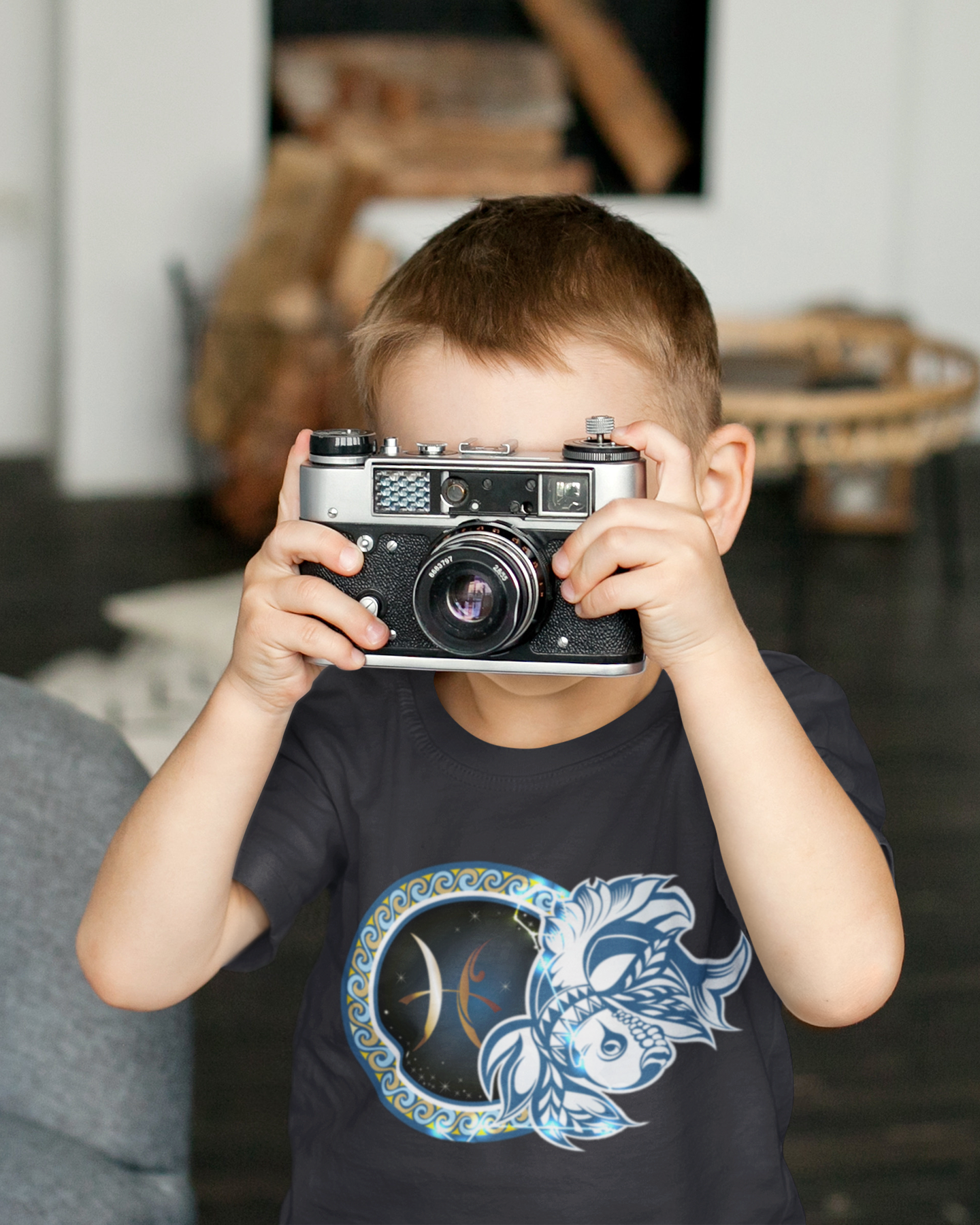 Pisces Zodiac Sign Half Sleeves T-Shirt for Boy-FunkyTeesClub