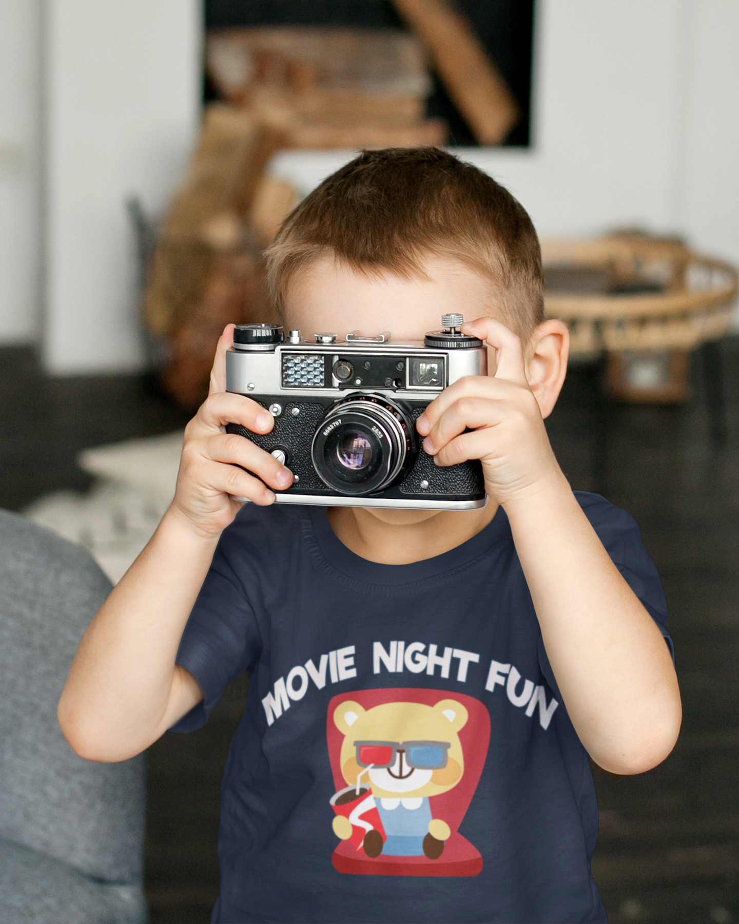 Movie Night Fun Half Sleeves T-Shirt for Boy-FunkyTeesClub