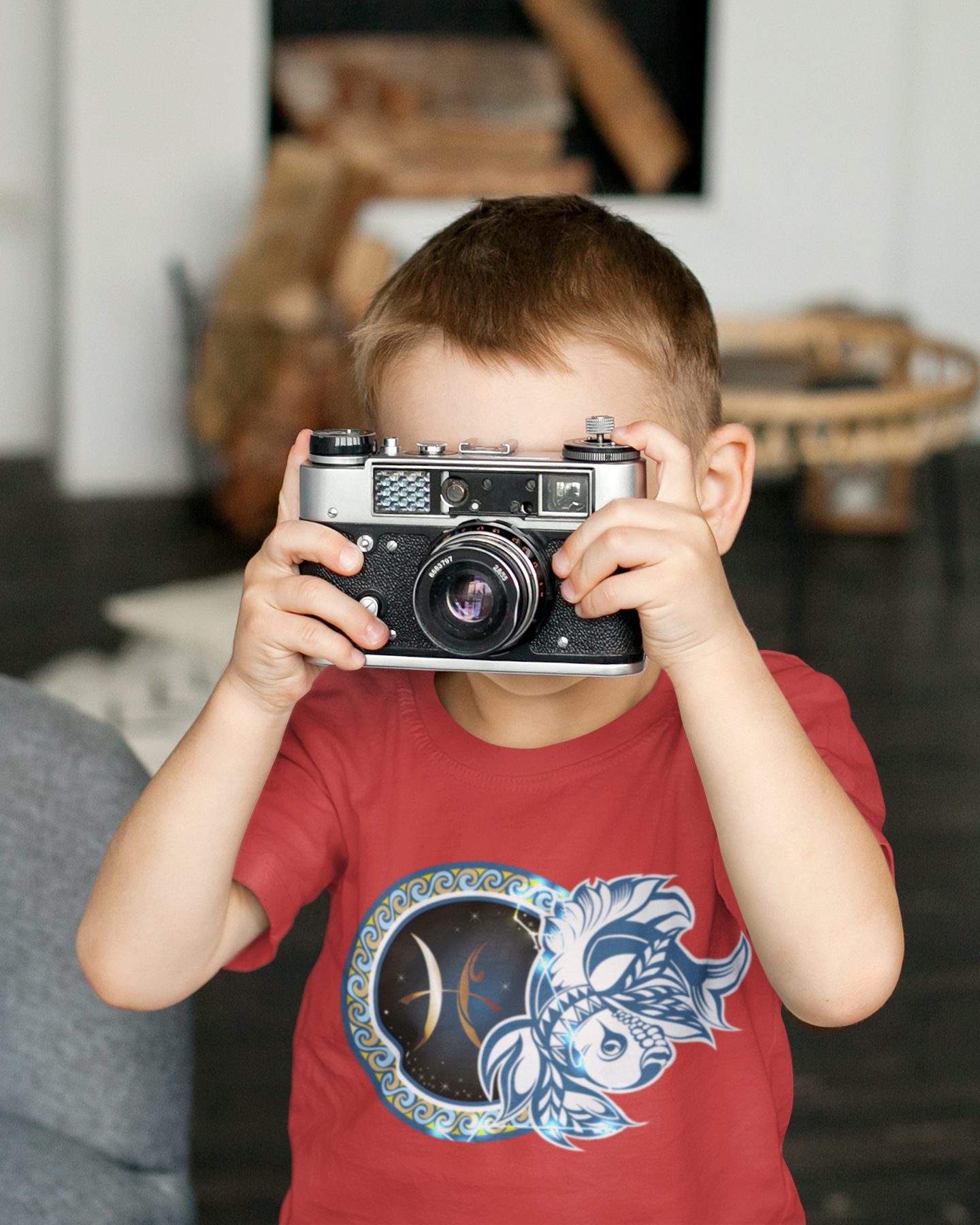 Pisces Zodiac Sign Half Sleeves T-Shirt for Boy-FunkyTeesClub