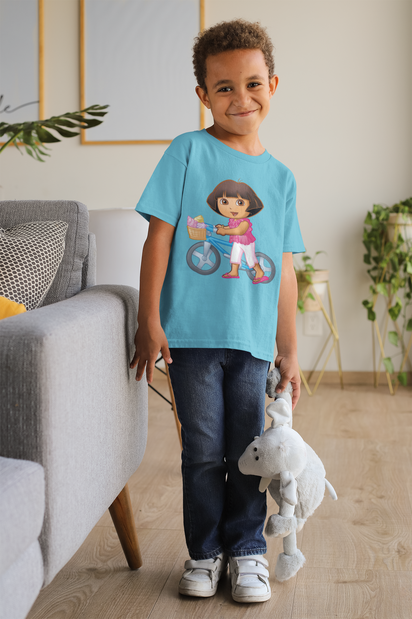 Cute Cartoon Half Sleeves T-Shirt for Boy-FunkyTeesClub