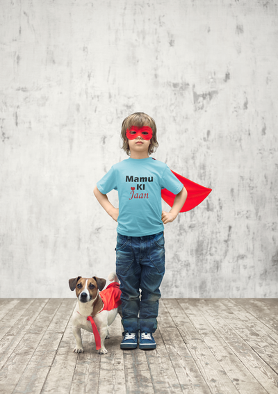Mamu Ki Jaan Half Sleeves T-Shirt for Boy-FunkyTeesClub