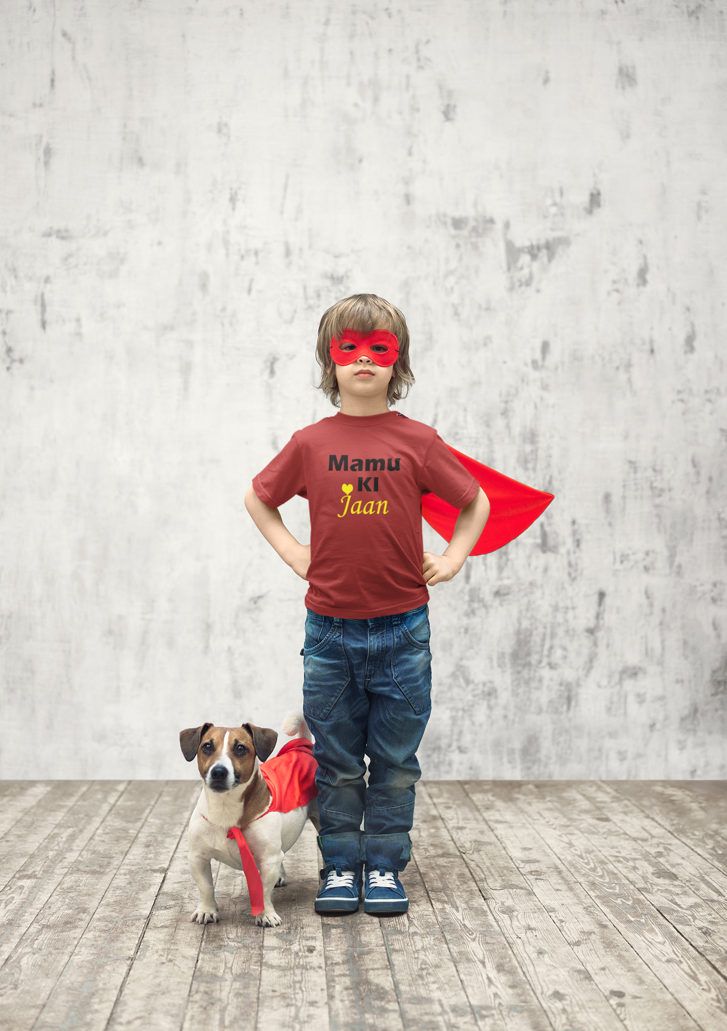 Mamu Ki Jaan Half Sleeves T-Shirt for Boy-FunkyTeesClub