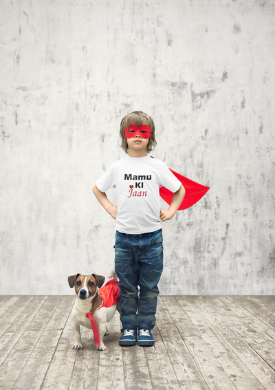 Mamu Ki Jaan Half Sleeves T-Shirt for Boy-FunkyTeesClub