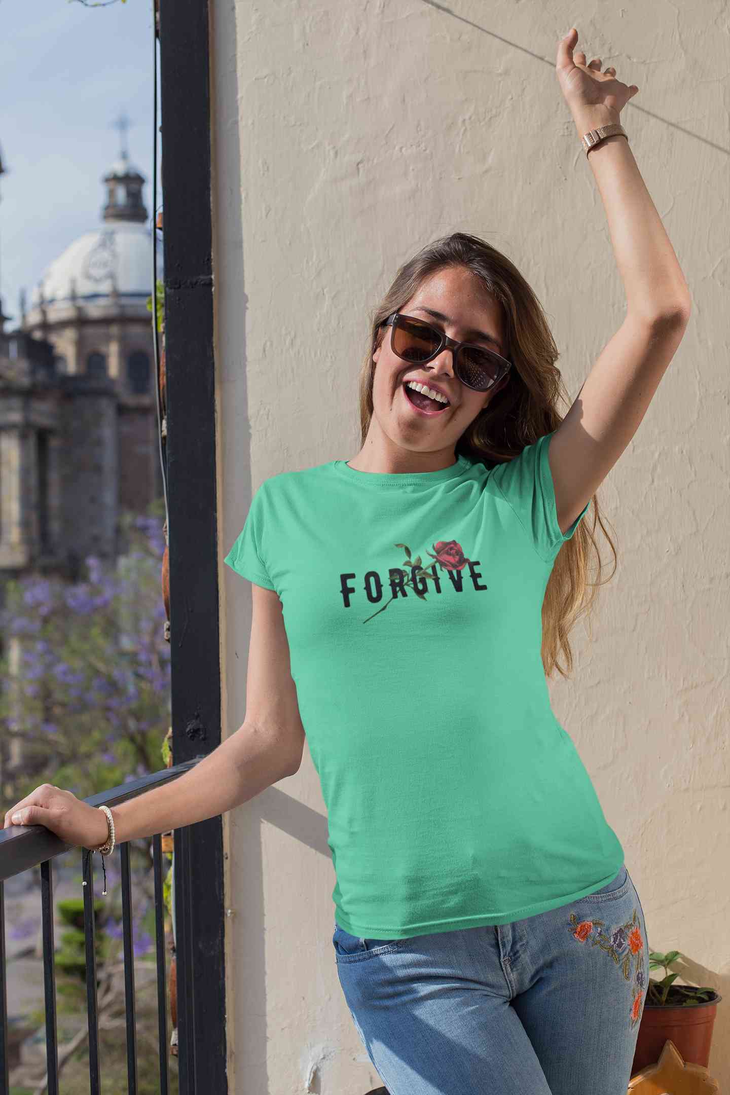 Forgive Women Half Sleeves T-shirt- FunkyTeesClub