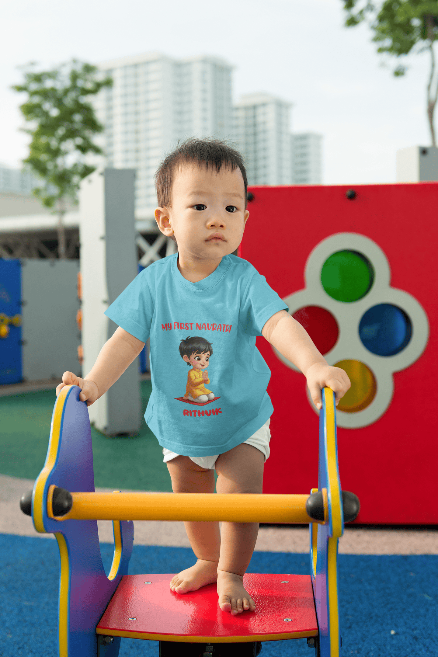 My First Navratri Half Sleeves T-Shirt for Boys -FunkyTeesClub