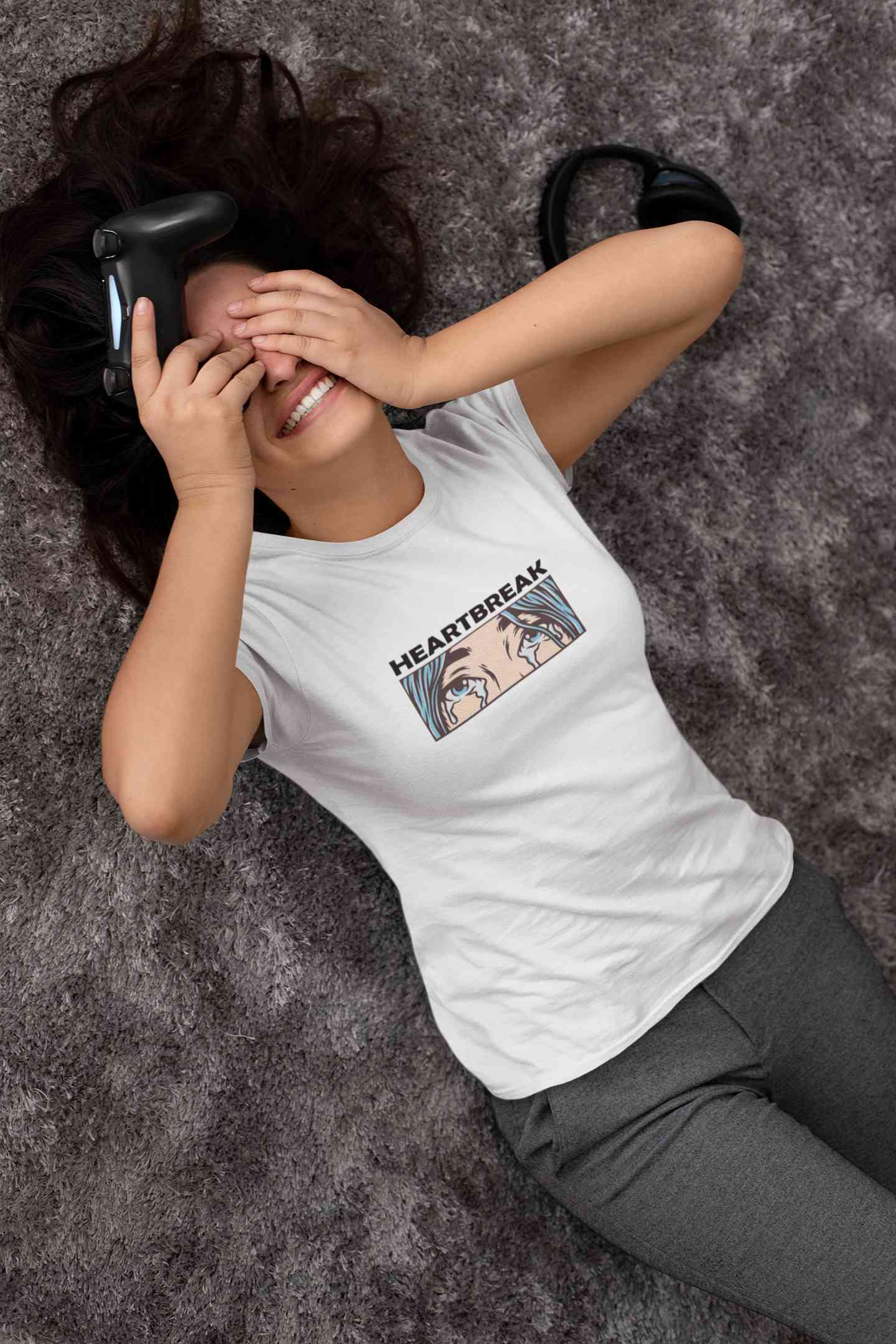 Eyes Shedding Tears Sad Broken Hearted Women Half Sleeves T-shirt- FunkyTeesClub