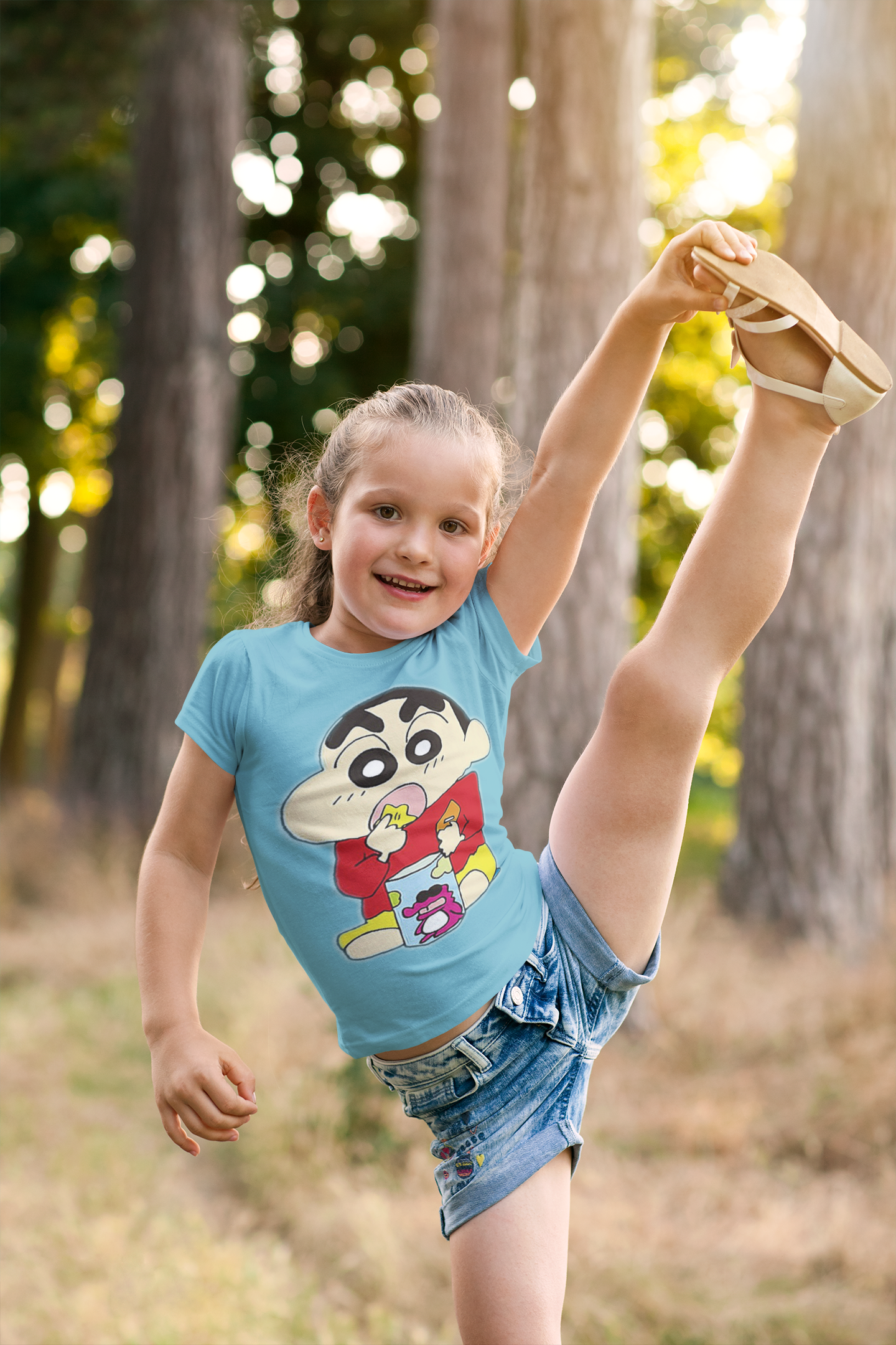 Cute Cartoon Half Sleeves T-Shirt For Girls -FunkyTeesClub