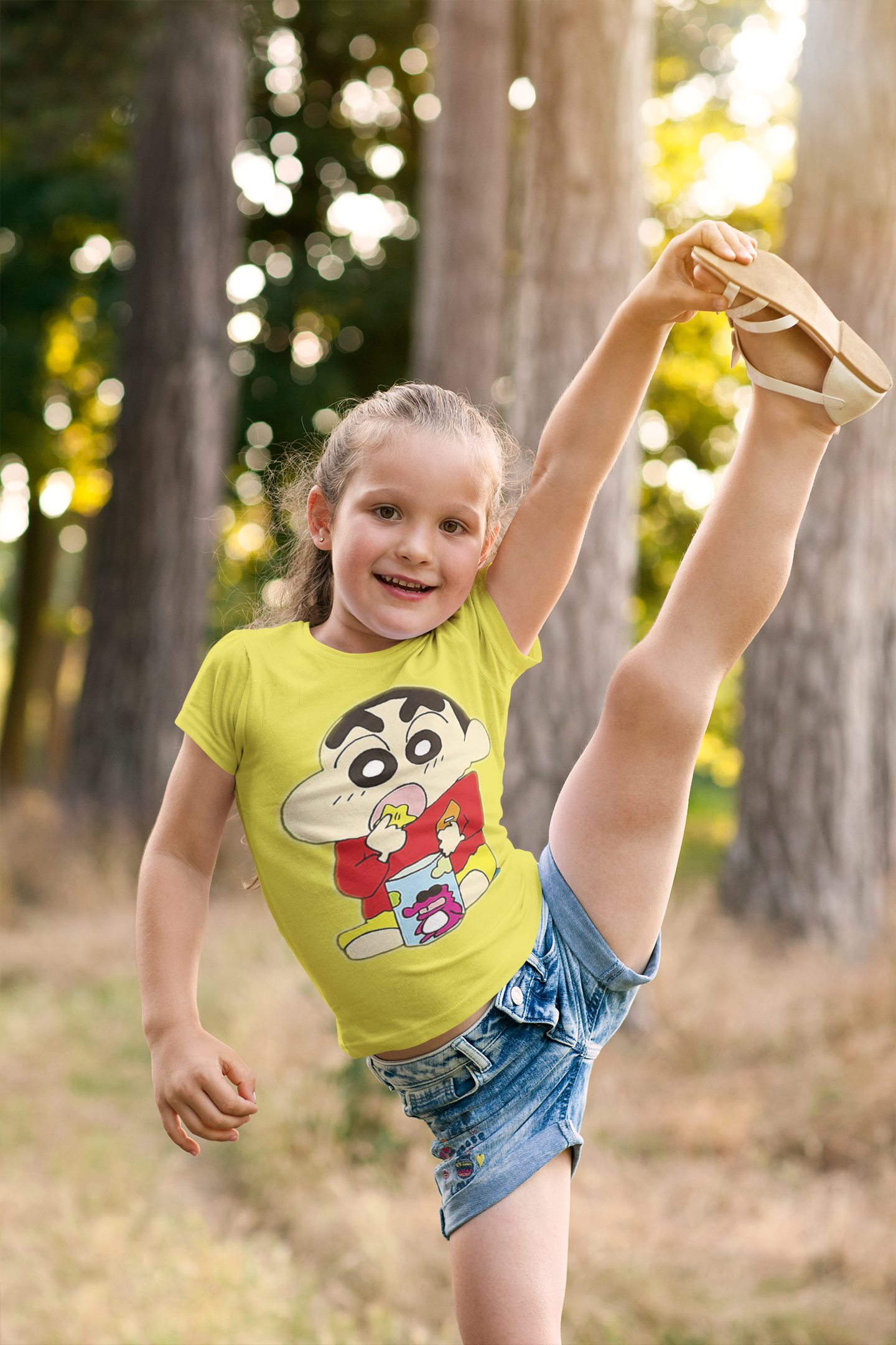 Cute Cartoon Half Sleeves T-Shirt For Girls -FunkyTeesClub