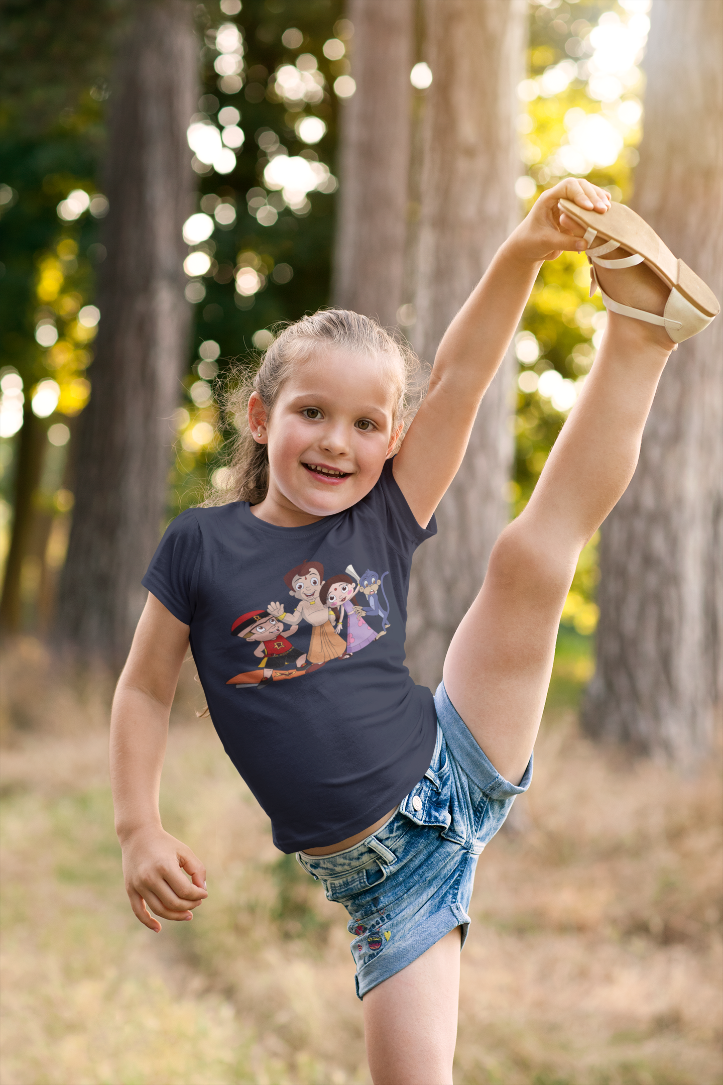 Cute Cartoon Half Sleeves T-Shirt For Girls -FunkyTeesClub