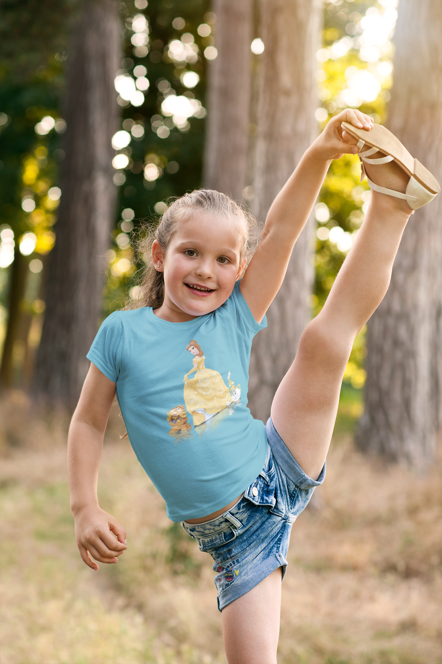 Cute Princess Half Sleeves T-Shirt For Girls -FunkyTeesClub
