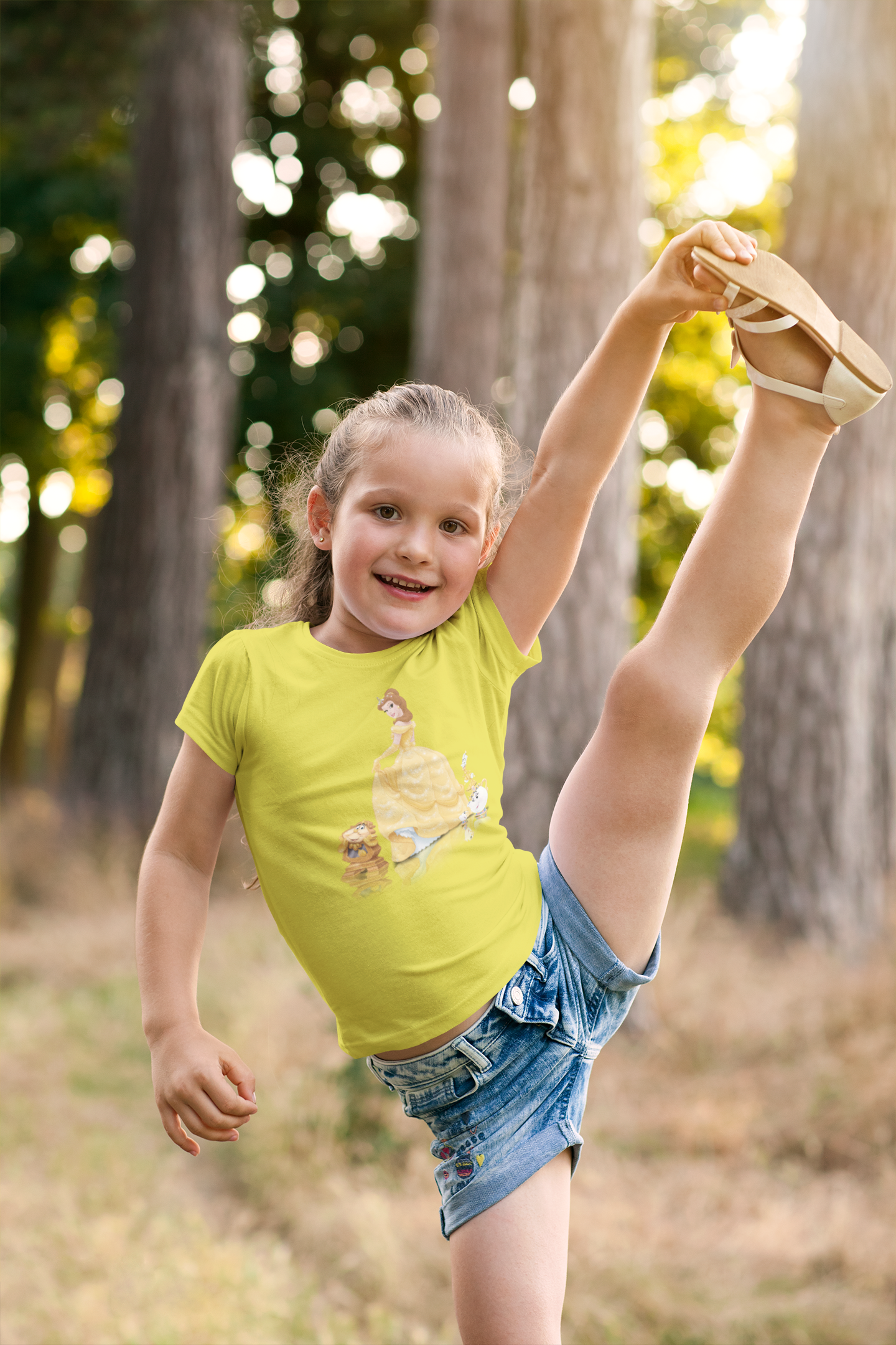 Cute Princess Half Sleeves T-Shirt For Girls -FunkyTeesClub