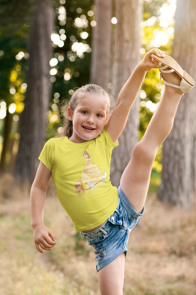 Cute Princess Half Sleeves T-Shirt For Girls -FunkyTeesClub