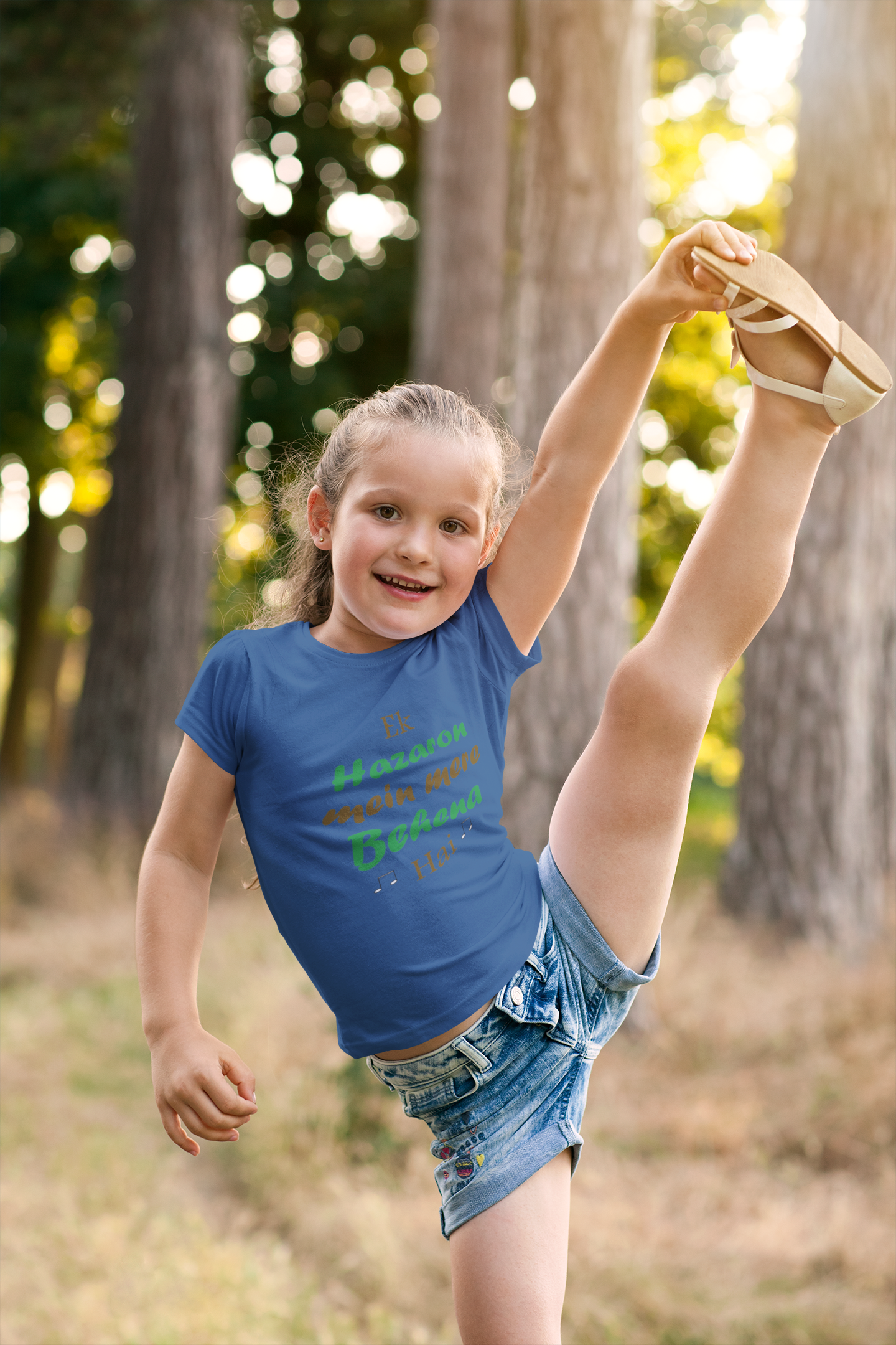 Ek Hazaro Mein Meri Behena Half Sleeves T-Shirt For Girls -FunkyTeesClub