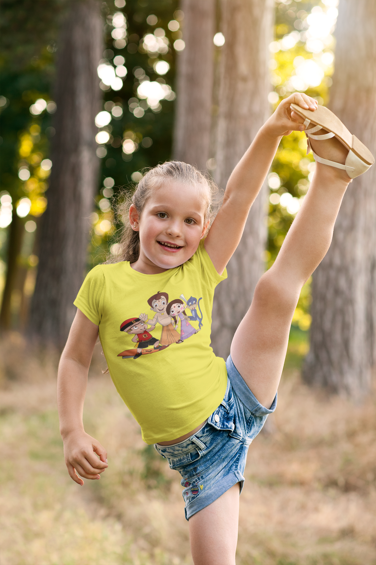 Cute Cartoon Half Sleeves T-Shirt For Girls -FunkyTeesClub