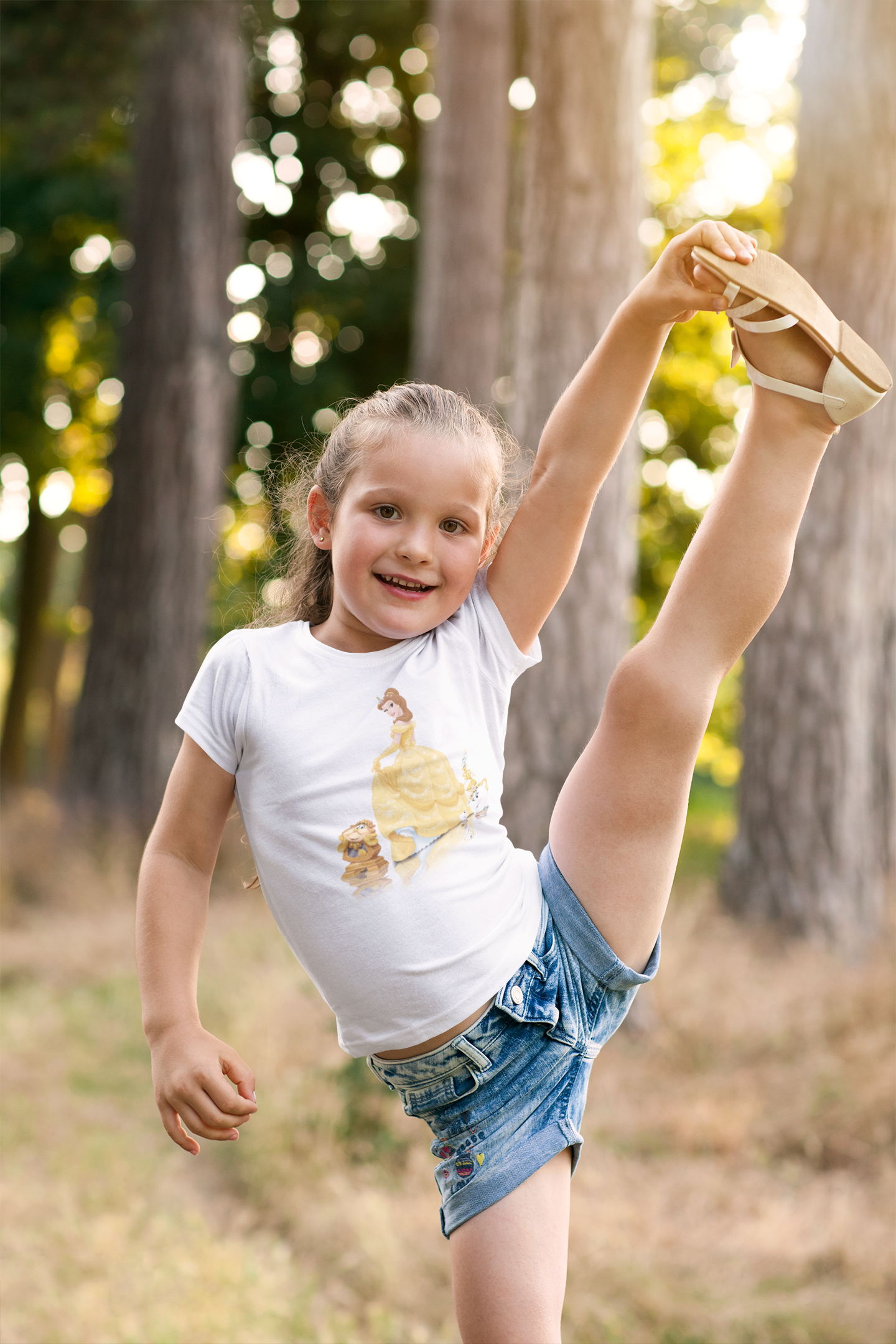 Cute Princess Half Sleeves T-Shirt For Girls -FunkyTeesClub