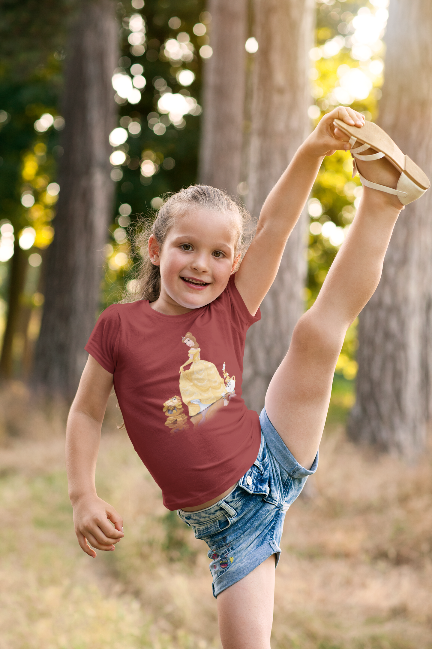 Cute Princess Half Sleeves T-Shirt For Girls -FunkyTeesClub
