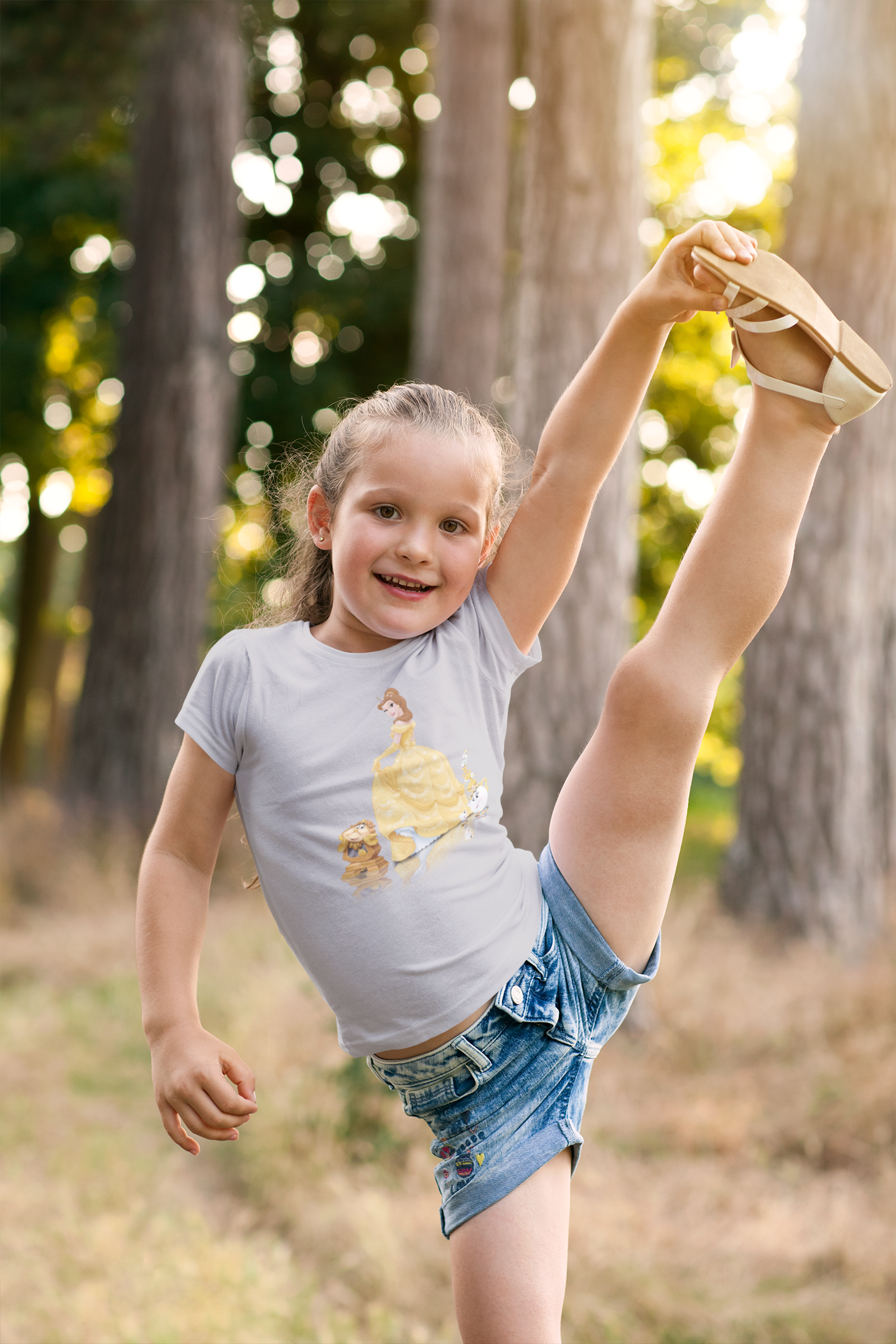 Cute Princess Half Sleeves T-Shirt For Girls -FunkyTeesClub