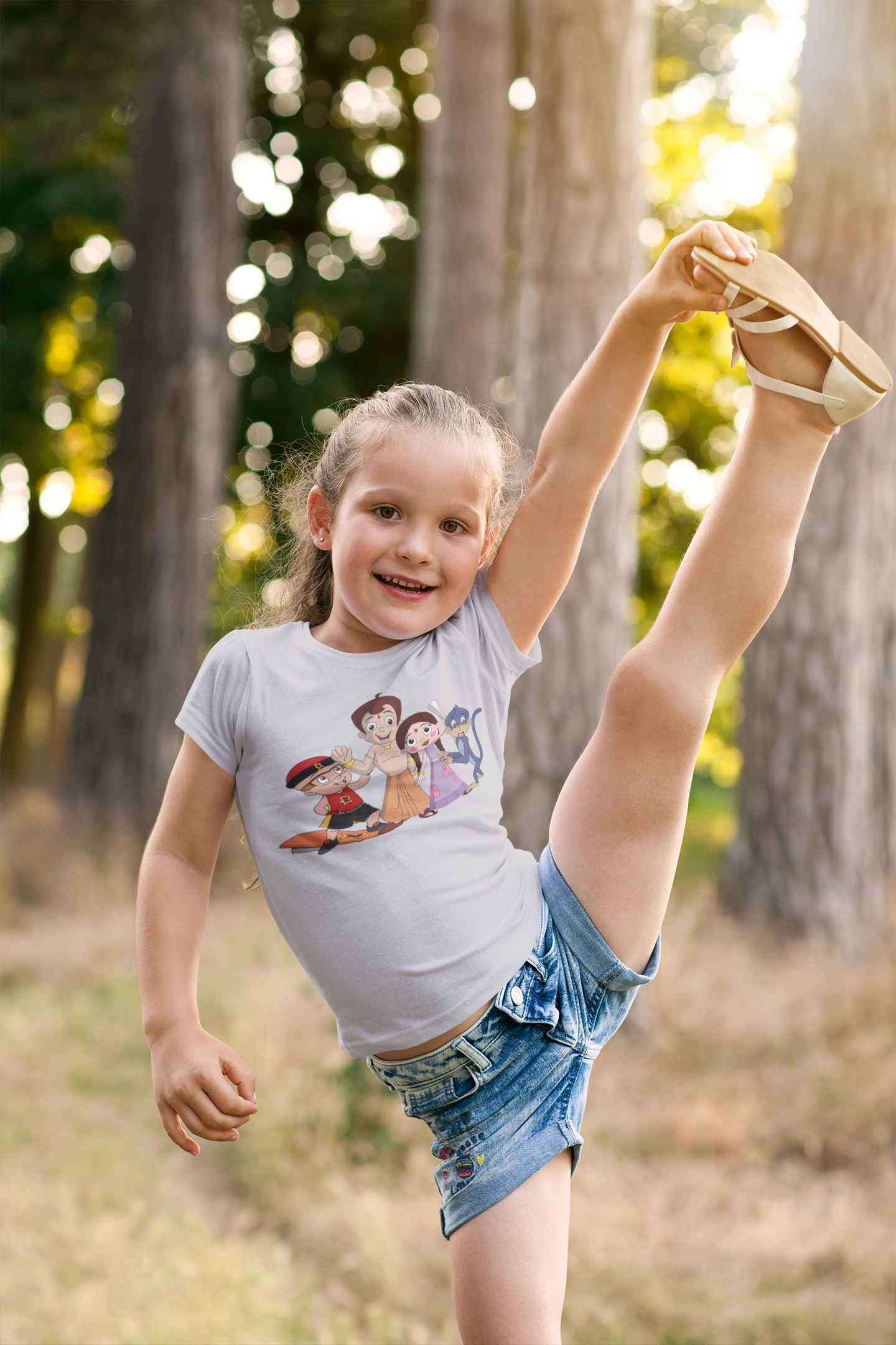 Cute Cartoon Half Sleeves T-Shirt For Girls -FunkyTeesClub