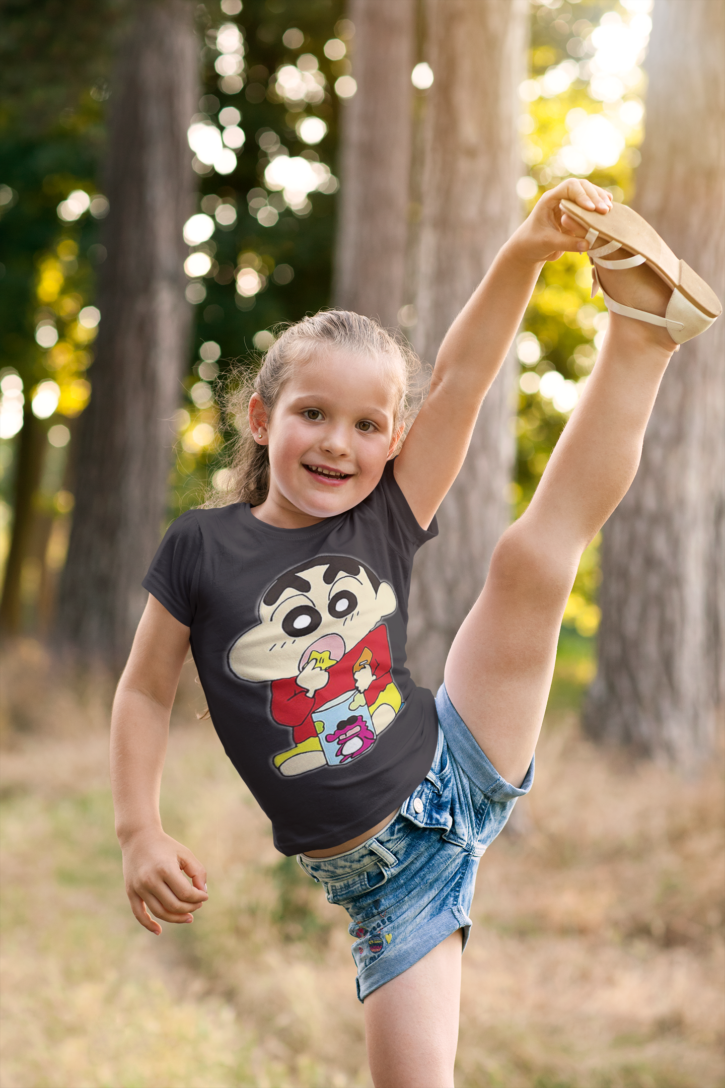 Cute Cartoon Half Sleeves T-Shirt For Girls -FunkyTeesClub
