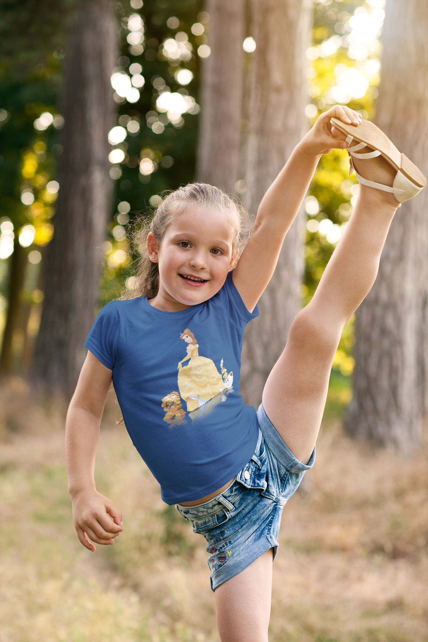 Cute Princess Half Sleeves T-Shirt For Girls -FunkyTeesClub