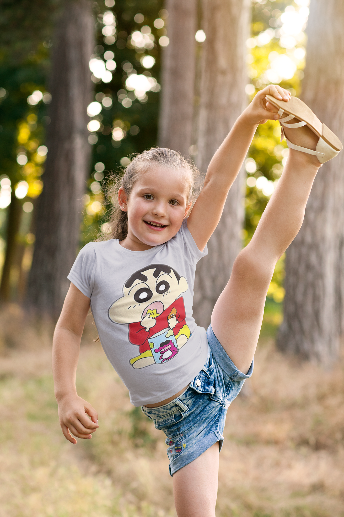 Cute Cartoon Half Sleeves T-Shirt For Girls -FunkyTeesClub