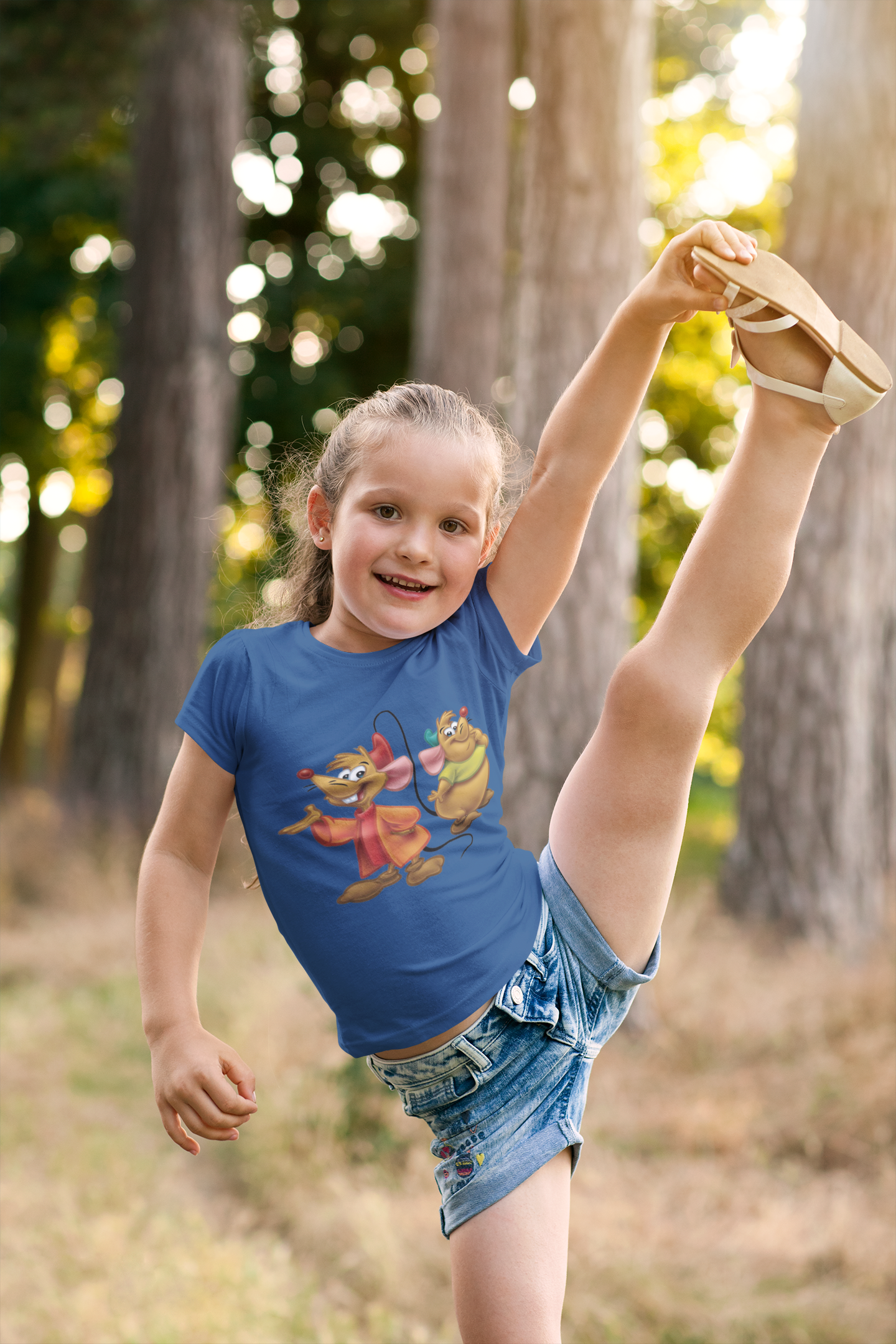 Cute Cartoon Half Sleeves T-Shirt For Girls -FunkyTeesClub