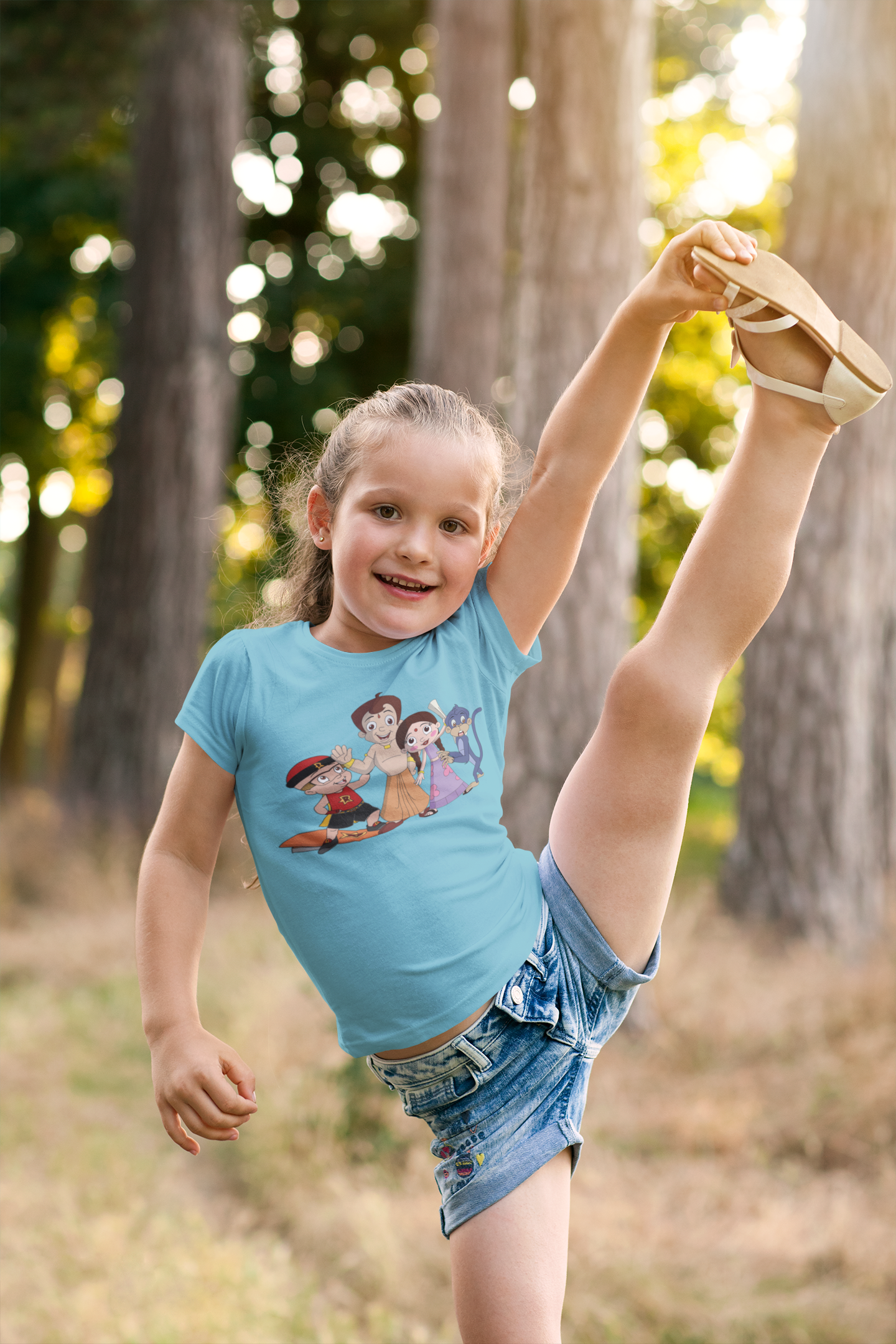 Cute Cartoon Half Sleeves T-Shirt For Girls -FunkyTeesClub