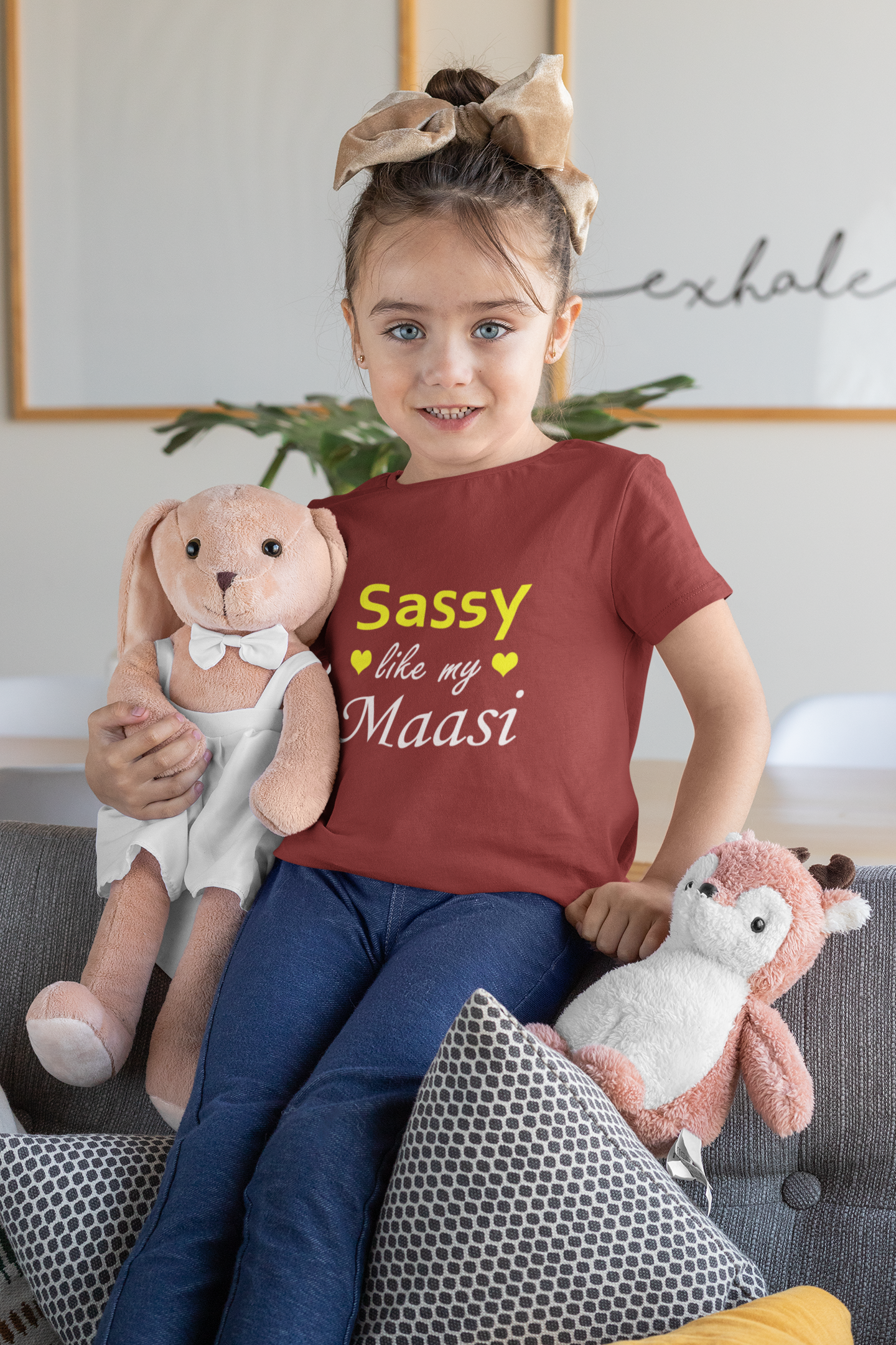 Sassy Like My Masi Half Sleeves T-Shirt For Girls -FunkyTeesClub
