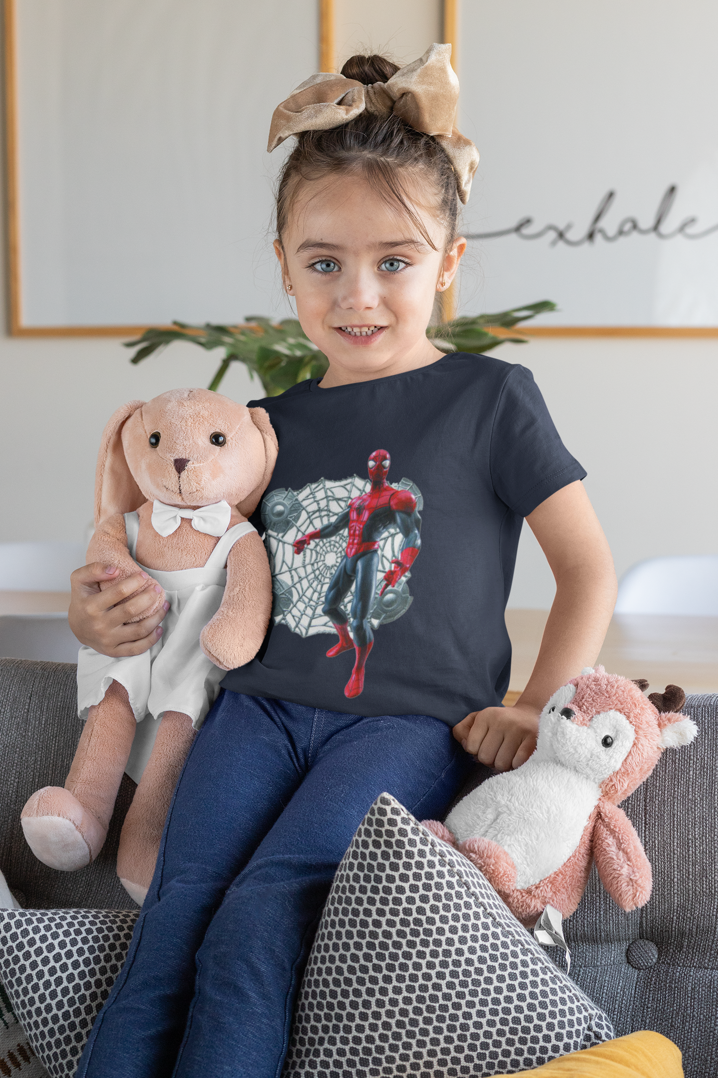 Cute Cartoon Half Sleeves T-Shirt For Girls -FunkyTeesClub