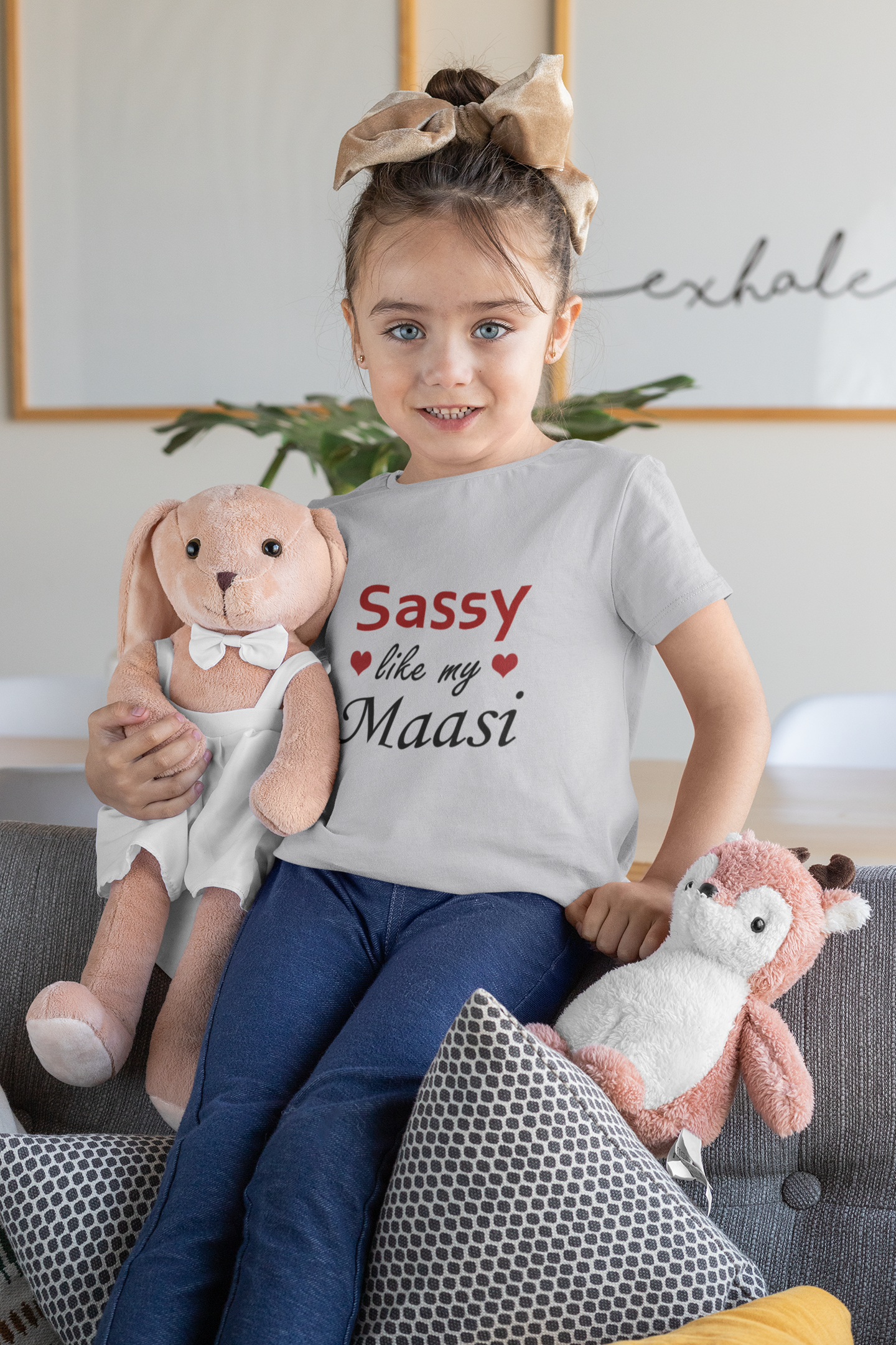 Sassy Like My Masi Half Sleeves T-Shirt For Girls -FunkyTeesClub