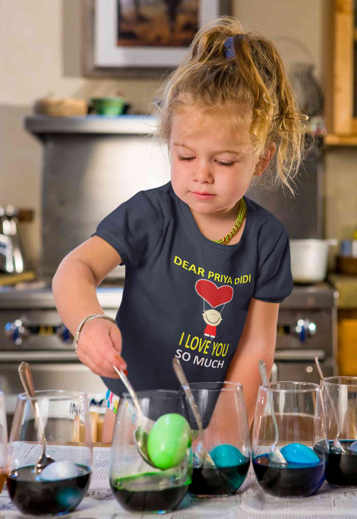 Custom Name I love My Didi So Much Half Sleeves T-Shirt For Girls -FunkyTeesClub