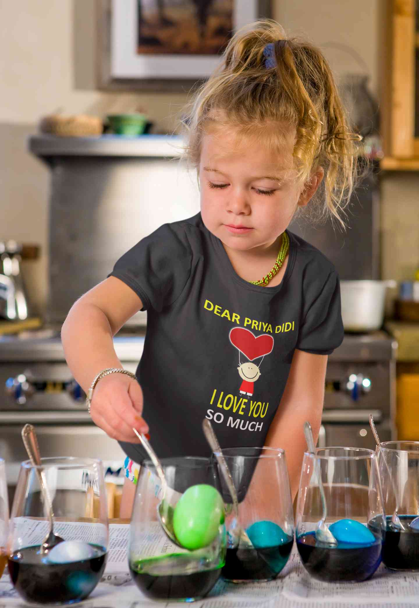 Custom Name I love My Didi So Much Half Sleeves T-Shirt For Girls -FunkyTeesClub