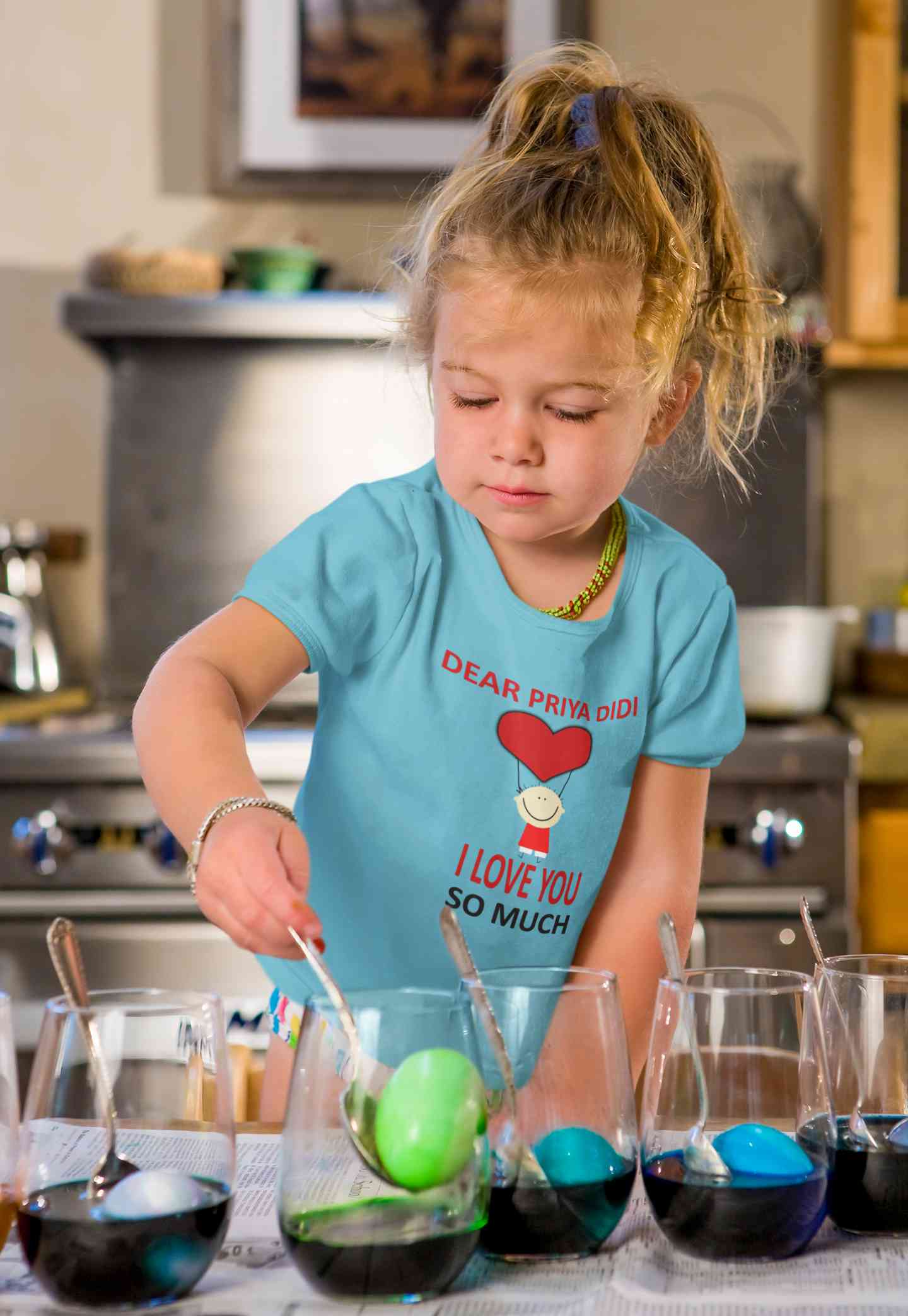 Custom Name I love My Didi So Much Half Sleeves T-Shirt For Girls -FunkyTeesClub