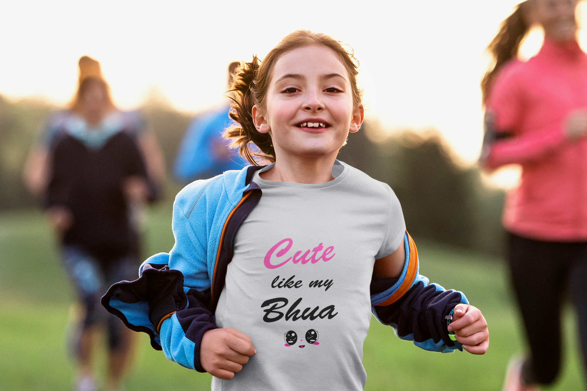 Cute Like My Bhua Half Sleeves T-Shirt For Girls -FunkyTeesClub