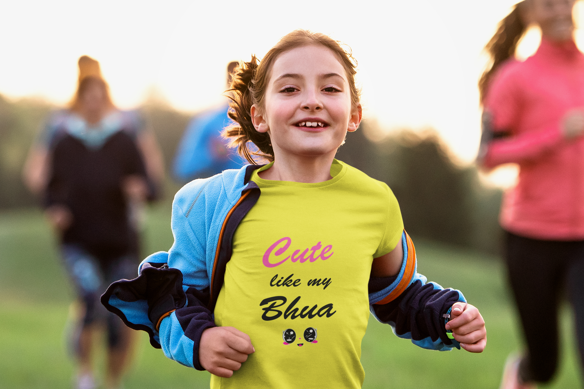 Cute Like My Bhua Half Sleeves T-Shirt For Girls -FunkyTeesClub
