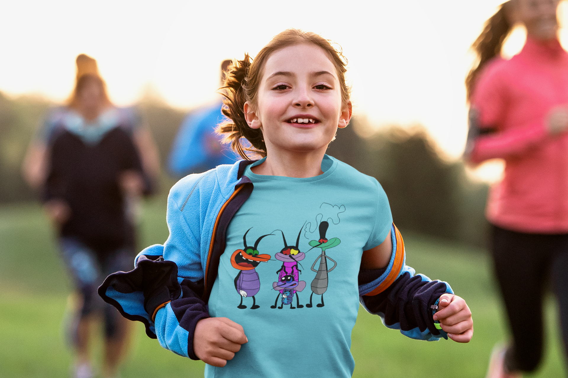Cute Cartoon Half Sleeves T-Shirt For Girls -FunkyTeesClub